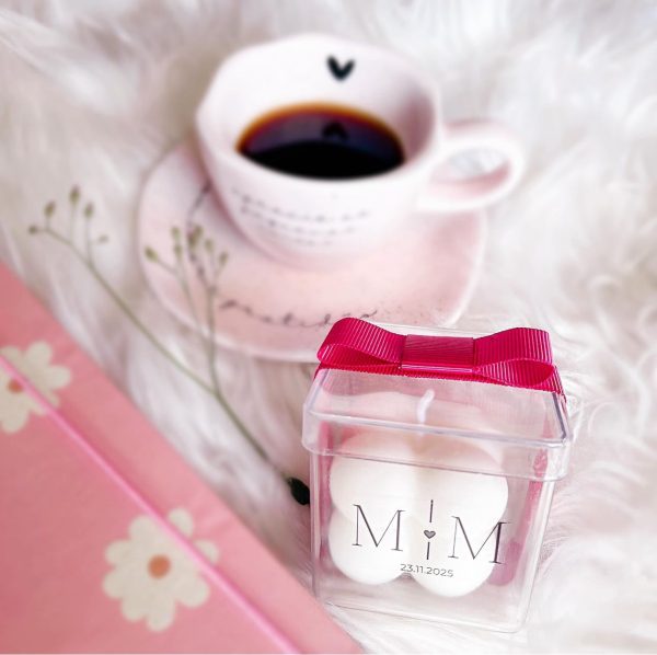 Mini vela bubble aromática personalizada + caixa acrílica - Image 2