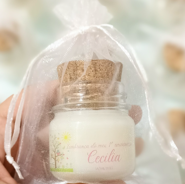 Mini vela Rolha aromática lembrancinha aniversário Personalizada - Image 3