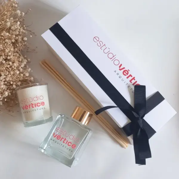 Kit Personalizado Premium Vela Aromática e Difusor