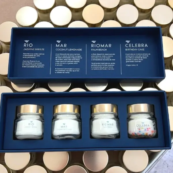 Kit Vela Aromática Personalizada Potinho e Caixa Cartonada - Image 4
