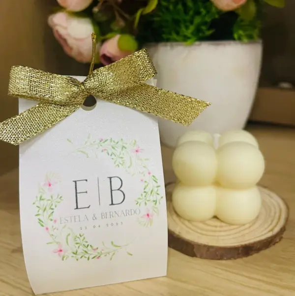 Lembrança Vela Aromática Vidro Personalizado Bubble