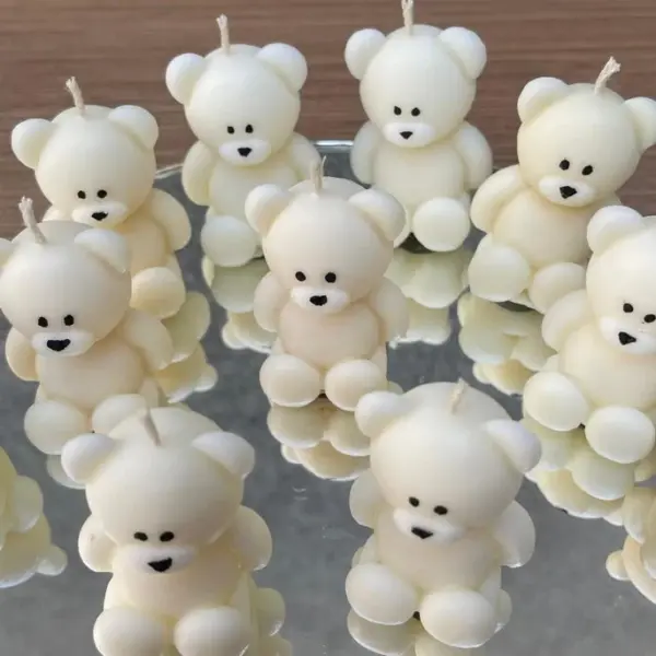 Lembrança Vela Aromática Vidro Personalizado Ursinho