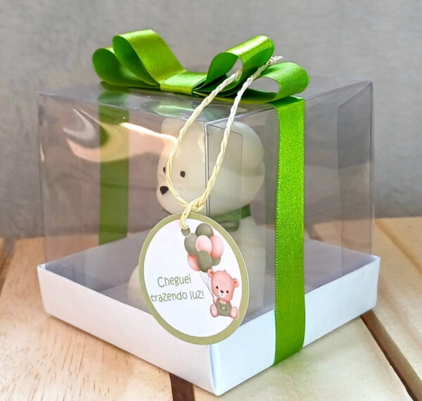 Lembrança Vela Aromática Personalizado Ursinho na Caixinha e TAG - Image 2