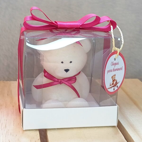 Lembrança Vela Aromática Personalizado Ursinho na Caixinha e TAG - Image 3