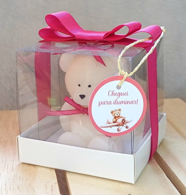 Lembrança Vela Aromática Personalizado Ursinho na Caixinha e TAG - Image 4