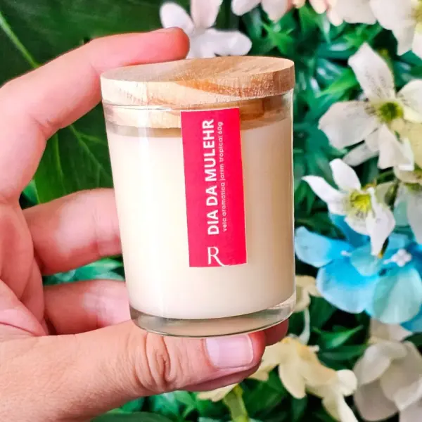 Lembrancinha Vela Perfumada Vidro 60g Dia da Mulher - Image 2