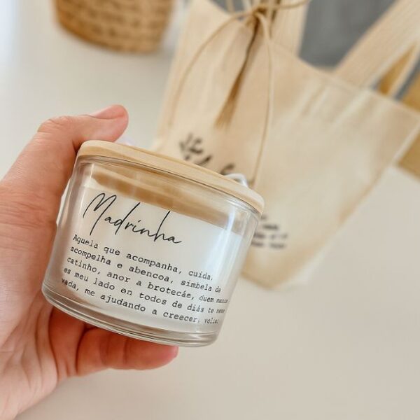 Lembrança de Batizado vela perfumada 110g + Bolsa - Image 2